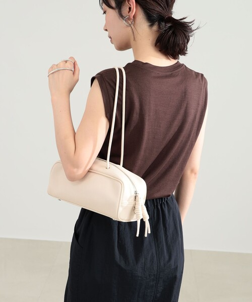 Demi-Luxe BEAMS（デミルクス ビームス）の「＆MyuQ / KAKU ワイド バッグ（トートバッグ・レディース・ホワイト/ブラック・ONE SIZE）」の3枚目の写真