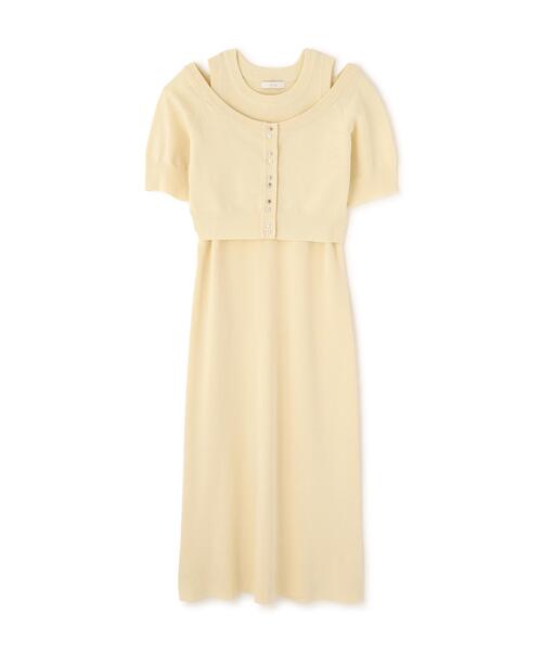 PROPORTION BODY DRESSING(プロポーションボディドレッシング)の「【中川紅葉さん着用】<a>ショートカーデレイヤードワンピース / 1216149501(ワンピース・レディース・オフホワイト/ピンク/ダークグレー・MEDIUM/P/S)」の15枚目の写真