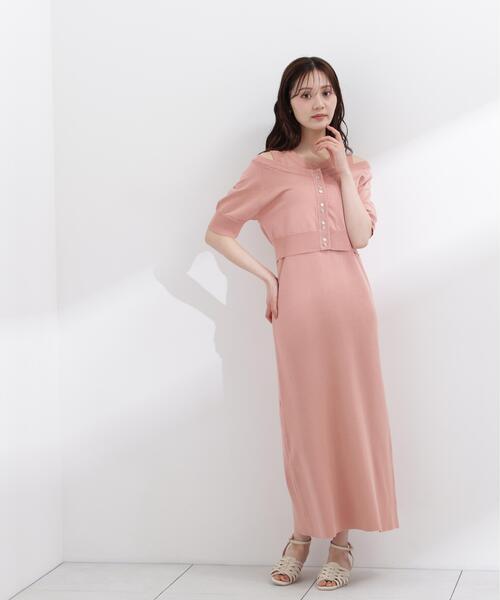 PROPORTION BODY DRESSING(プロポーションボディドレッシング)の「【中川紅葉さん着用】<a>ショートカーデレイヤードワンピース / 1216149501(ワンピース・レディース・オフホワイト/ピンク/ダークグレー・MEDIUM/P/S)」の21枚目の写真