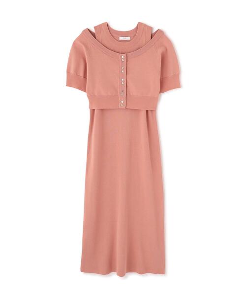 PROPORTION BODY DRESSING(プロポーションボディドレッシング)の「【中川紅葉さん着用】<a>ショートカーデレイヤードワンピース / 1216149501(ワンピース・レディース・オフホワイト/ピンク/ダークグレー・MEDIUM/P/S)」の22枚目の写真