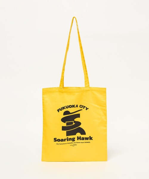 green label relaxing(グリーンレーベルリラクシング)の「【別注】<SoftBank HAWKS> アートプリントトートバッグ(トートバッグ・メンズ・ナチュラル/ブラック/イエロー・FREE)」の3枚目の写真