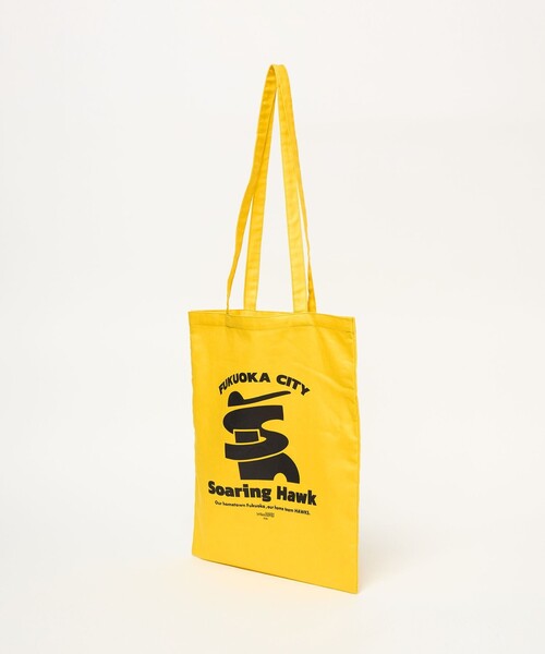 green label relaxing(グリーンレーベルリラクシング)の「【別注】<SoftBank HAWKS> アートプリントトートバッグ(トートバッグ・メンズ・ナチュラル/ブラック/イエロー・FREE)」の6枚目の写真