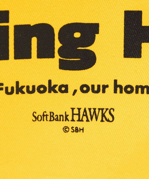 green label relaxing(グリーンレーベルリラクシング)の「【別注】<SoftBank HAWKS> アートプリントトートバッグ(トートバッグ・メンズ・ナチュラル/ブラック/イエロー・FREE)」の11枚目の写真