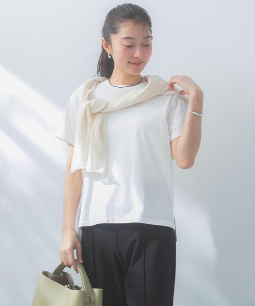 URBAN RESEARCH ROSSO WOMEN（アーバンリサーチ　ロッソ）の「UVカットアイスコットンカットソー（Tシャツ/カットソー・レディース・ブラック/ミント/オフホワイト・FREE）」の2枚目の写真