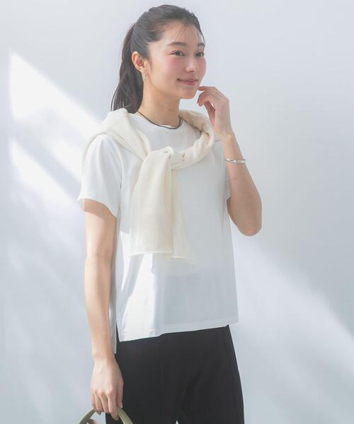 URBAN RESEARCH ROSSO WOMEN（アーバンリサーチ　ロッソ）の「UVカットアイスコットンカットソー（Tシャツ/カットソー・レディース・ブラック/ミント/オフホワイト・FREE）」の4枚目の写真
