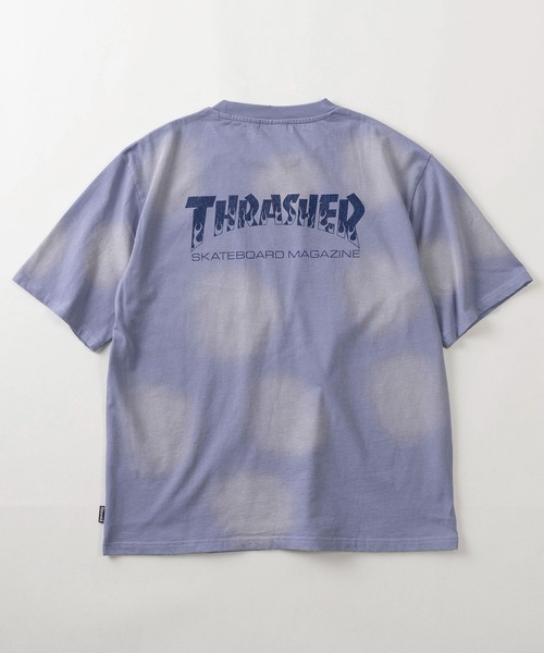 THRASHER(スラッシャー)の「【70】【THRASHER/スラッシャー】ヴィンテージライク フェード加工 バックロゴプリント クルーネックTシャツ/ショート丈有り(Tシャツ/カットソー・メンズ・ネイビー/ブラウン/ピンク/ブラック・FREE/M/L/XL)」の6枚目の写真