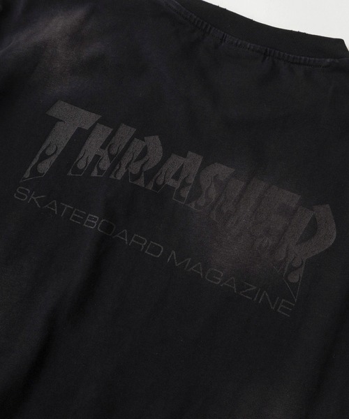 THRASHER(スラッシャー)の「【70】【THRASHER/スラッシャー】ヴィンテージライク フェード加工 バックロゴプリント クルーネックTシャツ/ショート丈有り(Tシャツ/カットソー・メンズ・ネイビー/ブラウン/ピンク/ブラック・FREE/M/L/XL)」の8枚目の写真