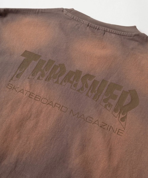 THRASHER(スラッシャー)の「【70】【THRASHER/スラッシャー】ヴィンテージライク フェード加工 バックロゴプリント クルーネックTシャツ/ショート丈有り(Tシャツ/カットソー・メンズ・ネイビー/ブラウン/ピンク/ブラック・FREE/M/L/XL)」の10枚目の写真