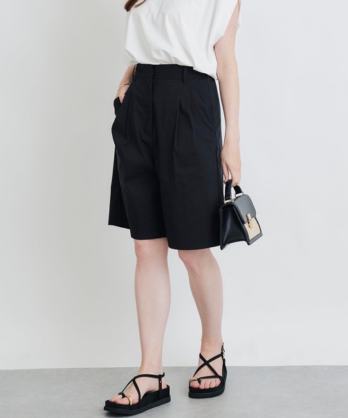 PICCIN(ピッチン)の「【セットアップ可能】麻混バミューダパンツ(その他パンツ・レディース・オフホワイト/ブラック・S/M)」の2枚目の写真