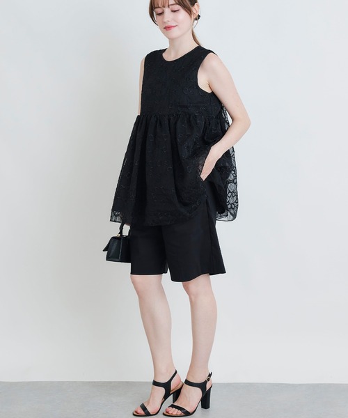 PICCIN(ピッチン)の「【セットアップ可能】麻混バミューダパンツ(その他パンツ・レディース・オフホワイト/ブラック・S/M)」の16枚目の写真