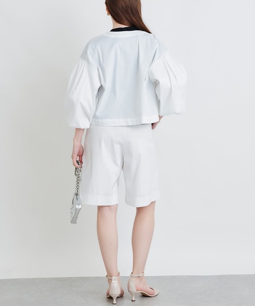 PICCIN(ピッチン)の「【セットアップ可能】麻混バミューダパンツ(その他パンツ・レディース・オフホワイト/ブラック・S/M)」の3枚目の写真