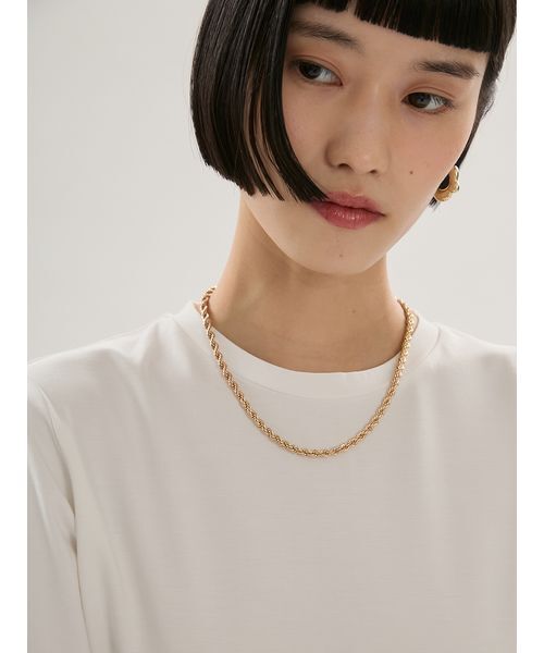 エミ　ピアスと別ポストのネックレス２点 ねじりチェーンネックレス（ネックレス）｜emmi（エミ）のファッション