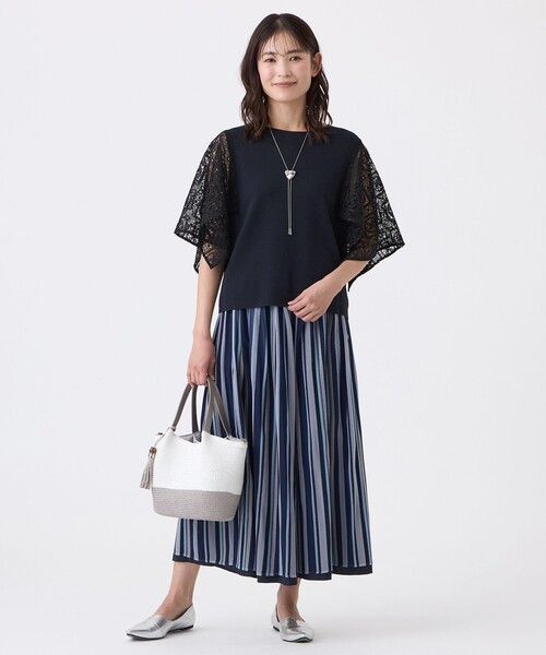 TRANS WORK(トランスワーク)の「【ウォッシャブル・リバーシブル仕様】パウダリーツイルパンツ(その他パンツ・レディース・ネイビー/ブラウン・38/40)」の5枚目の写真
