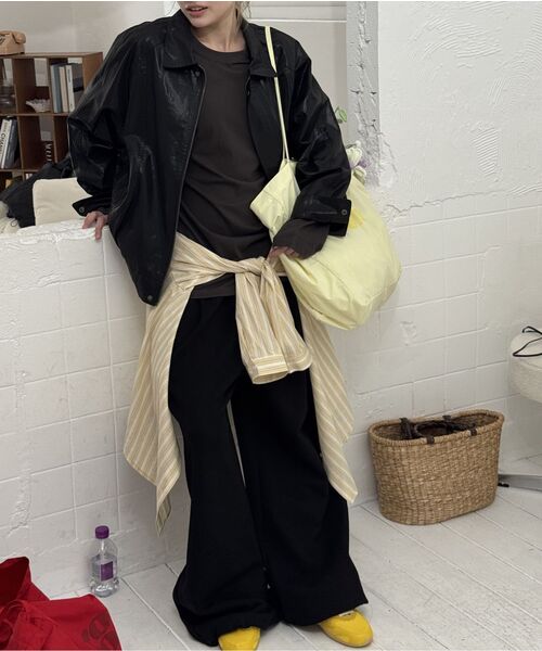 RONRON（ロンロン）の「SUBTLE LOGO WIDE SWEAT PANTS BLACK（その他パンツ・レディース・その他・FREE）」の2枚目の写真
