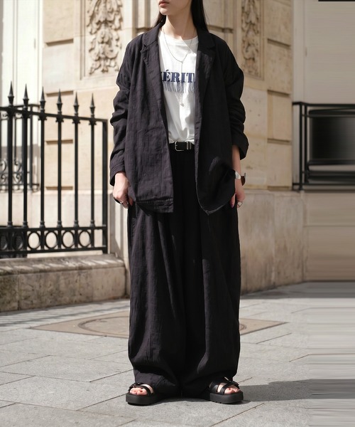 antiqua(アンティカ)の「ロング ワイドパンツ(その他パンツ・レディース・ブラック・ONESIZE)」の5枚目の写真