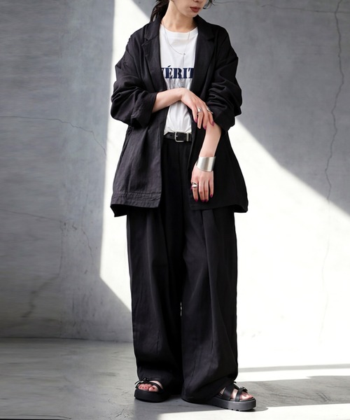 antiqua(アンティカ)の「ロング ワイドパンツ(その他パンツ・レディース・ブラック・ONESIZE)」の8枚目の写真