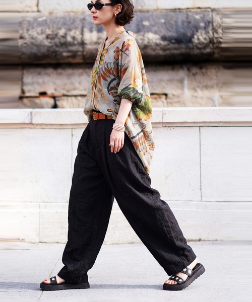 antiqua(アンティカ)の「ロング ワイドパンツ(その他パンツ・レディース・ブラック・ONESIZE)」の10枚目の写真