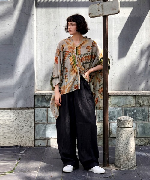 antiqua(アンティカ)の「ロング ワイドパンツ(その他パンツ・レディース・ブラック・ONESIZE)」の12枚目の写真