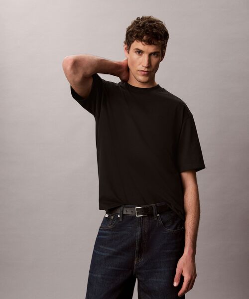 Calvin Klein(カルバン・クライン)の「クーリングジャージーリラックスバックロゴTシャツ(Tシャツ/カットソー・メンズ・ライトブルー/ブラック・L/M/S/XL)」の10枚目の写真
