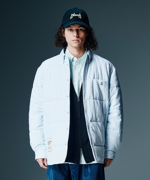 glamb(グラム)の「Button Down Puff Jacket / ボタンダウンパフジャケット(ブルゾン・メンズ・グレー/ブルー/イエロー・S/M/L)」の16枚目の写真