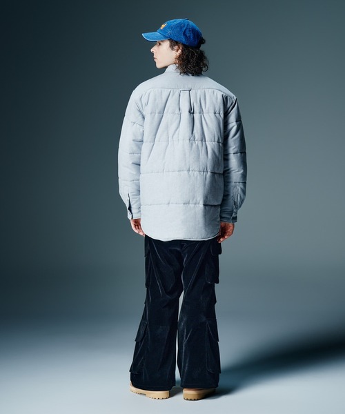 glamb(グラム)の「Button Down Puff Jacket / ボタンダウンパフジャケット(ブルゾン・メンズ・グレー/ブルー/イエロー・S/M/L)」の20枚目の写真