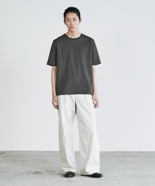 WYM LIDNM(ウィム バイ リドム)の「TONAL MULTI BORDER TEE(Tシャツ/カットソー・メンズ・ダークグレー/ダークブルー・S/M/L)」の5枚目の写真