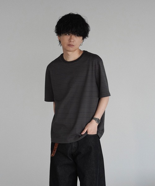 WYM LIDNM(ウィム バイ リドム)の「TONAL MULTI BORDER TEE(Tシャツ/カットソー・メンズ・ダークグレー/ダークブルー・S/M/L)」の17枚目の写真