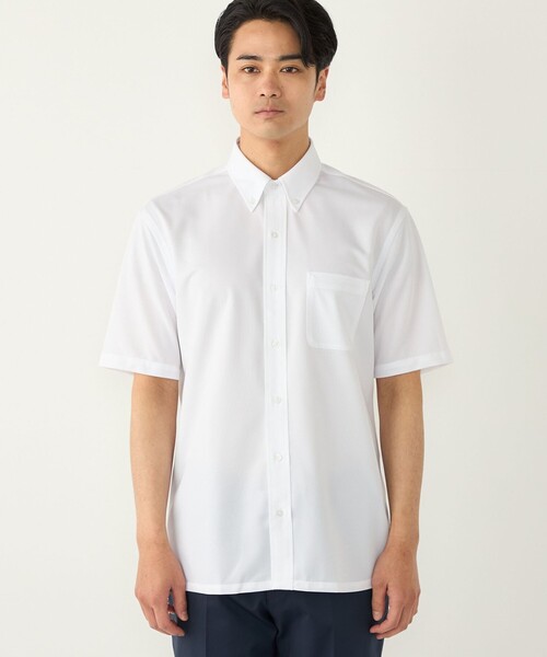 SHIPS Colors(シップス カラーズ)の「SHIPS Colors:〈吸水速乾・接触冷感〉SMART TECH(R) ノーアイロン 半袖シャツ(ビジネスシャツ・メンズ・ライトグレー/ライトブルー/オフホワイト・SMALL/MEDIUM/LARGE/X-LARGE)」の15枚目の写真