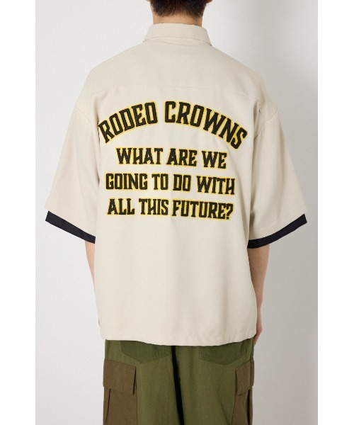 RODEO CROWNS WIDE BOWL(ロデオクラウンズワイドボウル)の「バックテキストシャツ(シャツ/ブラウス・メンズ・ベージュ/ブルー/チャコールグレー・MEDIUM/LARGE)」の20枚目の写真