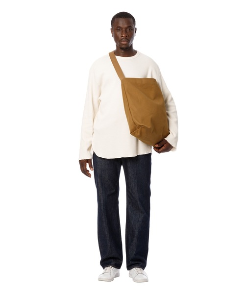DAILY STANDARD by SANDINISTA（デイリースタンダードバイサンディニスタ）の「Canvas Student Shoulder Bag / キャンバスショルダーバッグ（ショルダーバッグ・メンズ・ブラック/ベージュ系その他/ネイビー・FREE）」の8枚目の写真