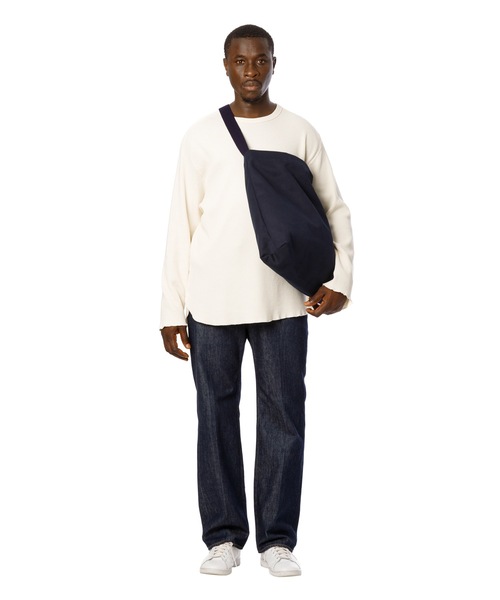 DAILY STANDARD by SANDINISTA（デイリースタンダードバイサンディニスタ）の「Canvas Student Shoulder Bag / キャンバスショルダーバッグ（ショルダーバッグ・メンズ・ブラック/ベージュ系その他/ネイビー・FREE）」の9枚目の写真
