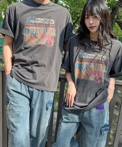 NOWLE(ノウル)の「【NOWLE】ピグメント加工 ヴィンテージライク グラフィックプリント 半袖 Tシャツ / ユニセックス(Tシャツ/カットソー・メンズ・グレー・SMALL/MEDIUM/LARGE/X-LARGE)」の3枚目の写真