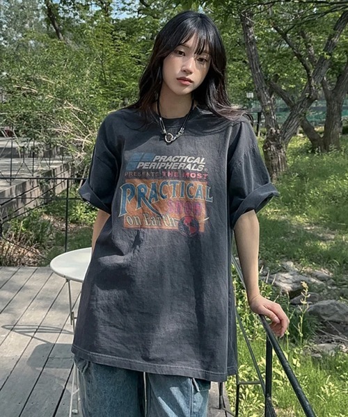 NOWLE(ノウル)の「【NOWLE】ピグメント加工 ヴィンテージライク グラフィックプリント 半袖 Tシャツ / ユニセックス(Tシャツ/カットソー・メンズ・グレー・SMALL/MEDIUM/LARGE/X-LARGE)」の22枚目の写真
