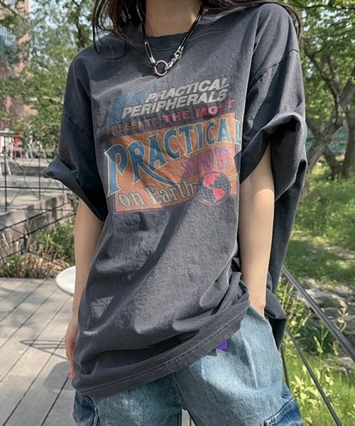 NOWLE(ノウル)の「【NOWLE】ピグメント加工 ヴィンテージライク グラフィックプリント 半袖 Tシャツ / ユニセックス(Tシャツ/カットソー・メンズ・グレー・SMALL/MEDIUM/LARGE/X-LARGE)」の21枚目の写真