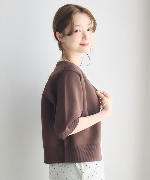 RETRO GIRL(レトロガール)の「メタル釦半袖カーデ(カーディガン/ボレロ・レディース・ブラウン/ブラック/ホワイト系その他/レッド・FREE)」の18枚目の写真