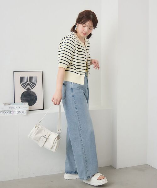 RETRO GIRL(レトロガール)の「メタル釦半袖カーデ(カーディガン/ボレロ・レディース・ブラウン/ブラック/ホワイト系その他/レッド・FREE)」の7枚目の写真