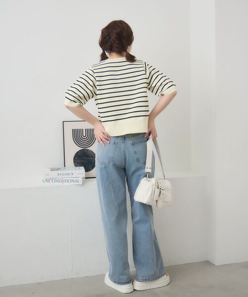 RETRO GIRL(レトロガール)の「メタル釦半袖カーデ(カーディガン/ボレロ・レディース・ブラウン/ブラック/ホワイト系その他/レッド・FREE)」の6枚目の写真