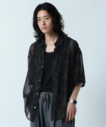 RAGEBLUE | SHEER FLOWER LOOSE SILHOUETTE SHIRTS/シアーフラワー柄ルーズシルエットシャツ(シャツ/ブラウス)