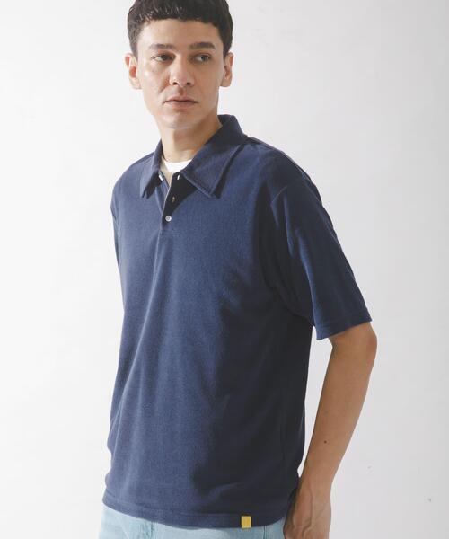 URBAN RESEARCH Sonny Label(アーバンリサーチサニーレーベル)の「配色パイルポロシャツ(ポロシャツ・メンズ・ネイビー/グレー/グリーン・MEDIUM/LARGE)」の1枚目の写真