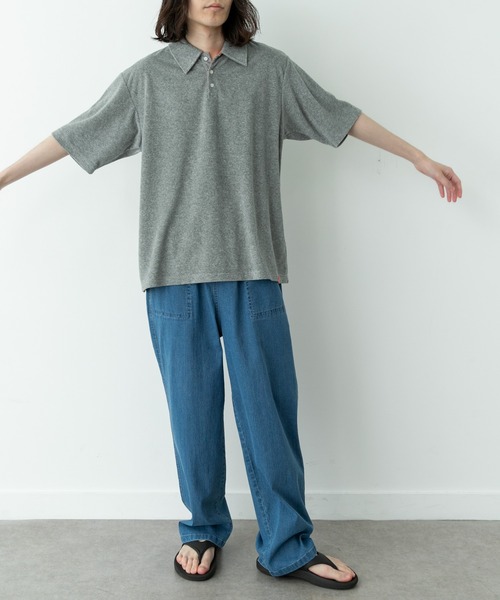 URBAN RESEARCH Sonny Label(アーバンリサーチサニーレーベル)の「配色パイルポロシャツ(ポロシャツ・メンズ・ネイビー/グレー/グリーン・MEDIUM/LARGE)」の9枚目の写真