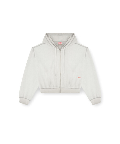 DIESEL（ディーゼル）の「ウィメンズ ジップアップパーカー F-SUNNY-HOOD-ZIP（パーカー・レディース・グレー系その他/ホワイト系その他・X-LARGE/LARGE/X-SMALL/SMALL/MEDIUM）」の8枚目の写真