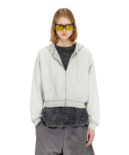 DIESEL（ディーゼル）の「ウィメンズ ジップアップパーカー F-SUNNY-HOOD-ZIP（パーカー・レディース・グレー系その他/ホワイト系その他・X-LARGE/LARGE/X-SMALL/SMALL/MEDIUM）」の7枚目の写真