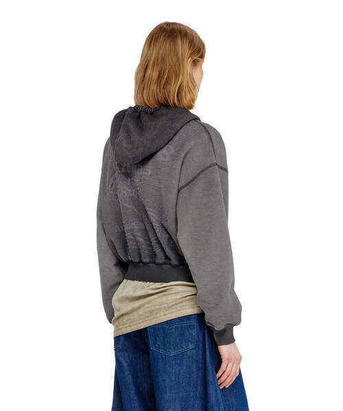 DIESEL（ディーゼル）の「ウィメンズ ジップアップパーカー F-SUNNY-HOOD-ZIP（パーカー・レディース・グレー系その他/ホワイト系その他・X-LARGE/LARGE/X-SMALL/SMALL/MEDIUM）」の6枚目の写真