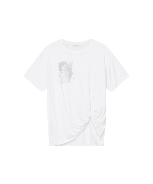 Miseki SEOUL(ミセキソウル)の「Hannah fairy twist short sleeve WHITE(Tシャツ/カットソー・レディース・その他・OS)」の2枚目の写真