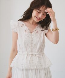 La boutique BonBon | 【SETUP可・着映え】カットワーク刺繍ブラウス(シャツ/ブラウス)
