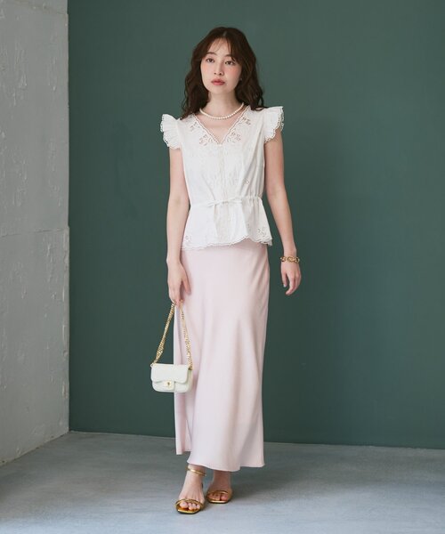 La boutique BonBon(ラブティックボンボン)の「【SETUP可・今すぐお届け】カットワークレースブラウス(シャツ/ブラウス・レディース・ホワイト/ブラック・FREE)」の11枚目の写真