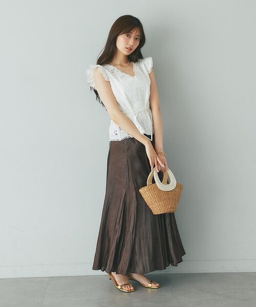 La boutique BonBon(ラブティックボンボン)の「【SETUP可・今すぐお届け】カットワークレースブラウス(シャツ/ブラウス・レディース・ホワイト/ブラック・FREE)」の14枚目の写真