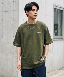 [キャンプフリー] CAMPFREE ワンポイント刺繍ロゴTシャツ 7.4oz やや厚手 半袖