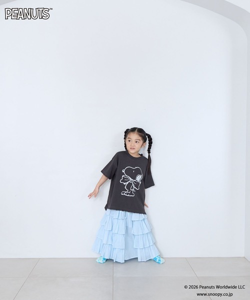 LOWRYS FARM（ローリーズファーム）の「【SNOOPY】クラッシュTシャツ　 656759（Tシャツ/カットソー・キッズ・チャコールグレー/オフホワイト/ライトブルー・110cm/120cm/150cm/140cm/130cm）」の11枚目の写真