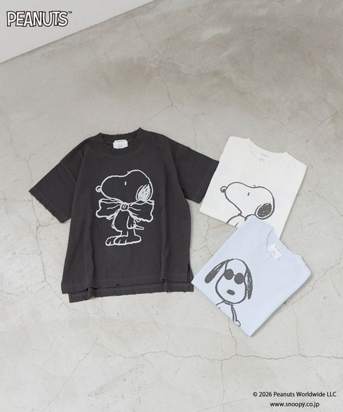 LOWRYS FARM（ローリーズファーム）の「【SNOOPY】クラッシュTシャツ　 656759（Tシャツ/カットソー・キッズ・チャコールグレー/オフホワイト/ライトブルー・110cm/120cm/150cm/140cm/130cm）」の17枚目の写真